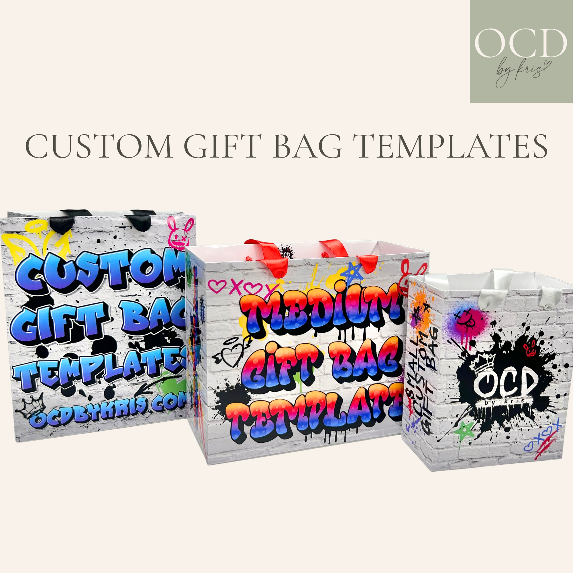 Gift Bag Template Bundle - Small, Medium, & Large