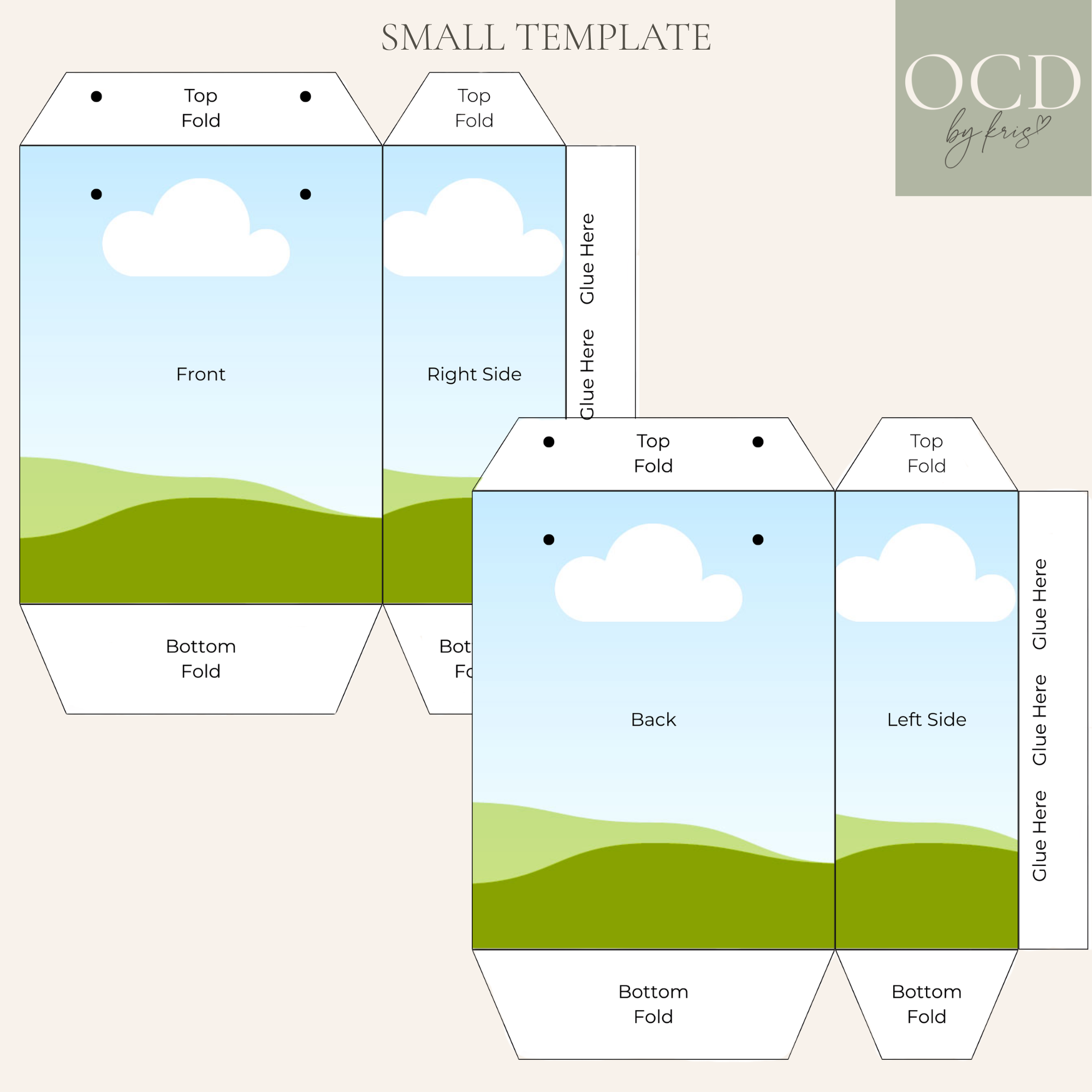 Gift Bag Template Bundle - Small, Medium, & Large