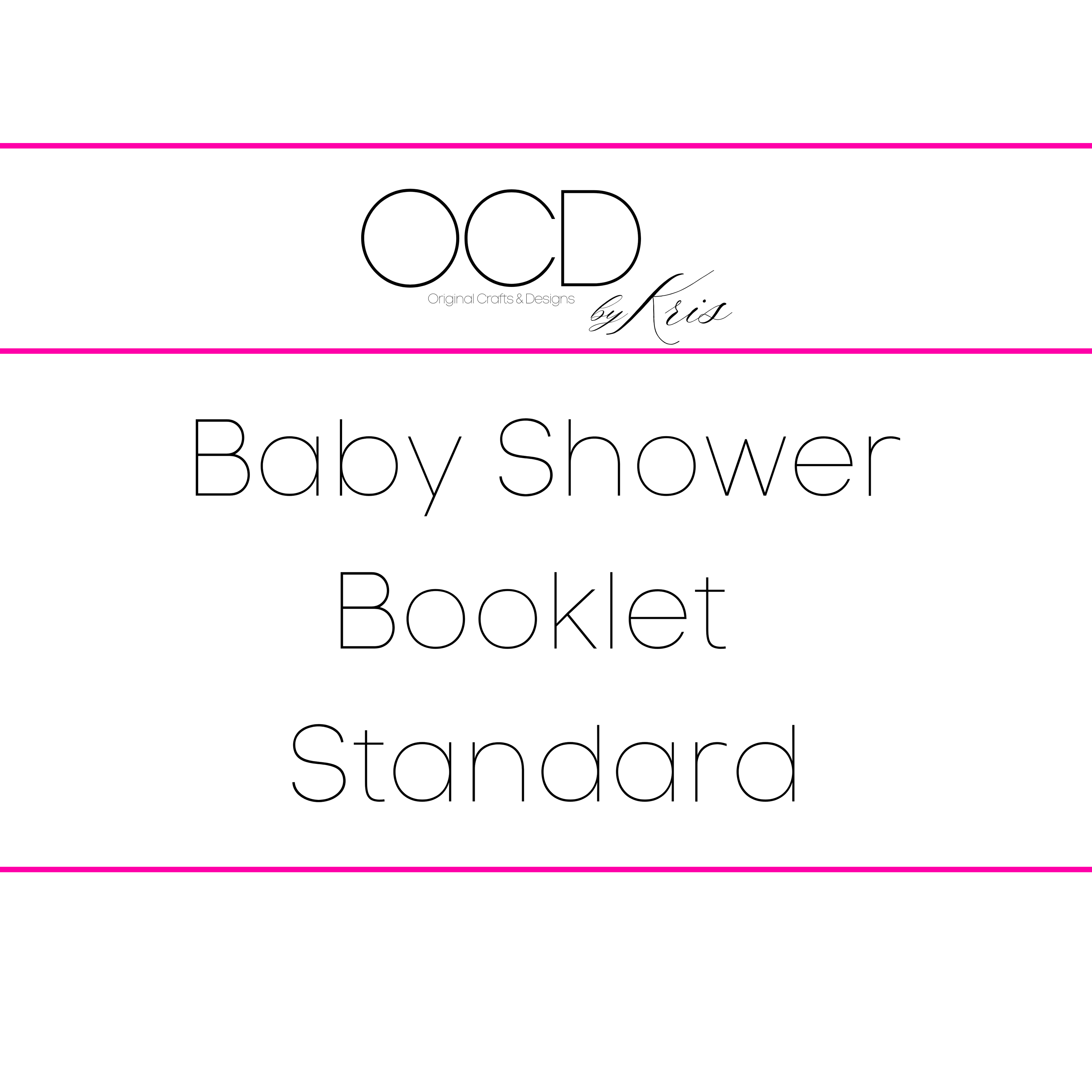 Baby Shower Booklet - Standard