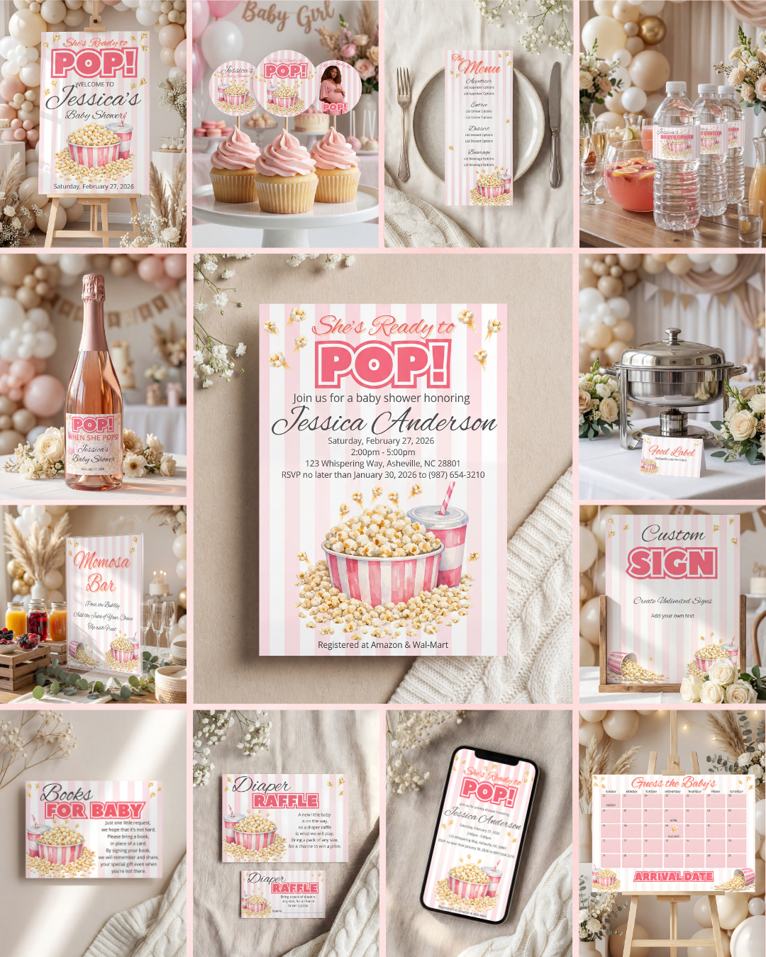 Ready to Pop Baby Shower Bundle - Girl