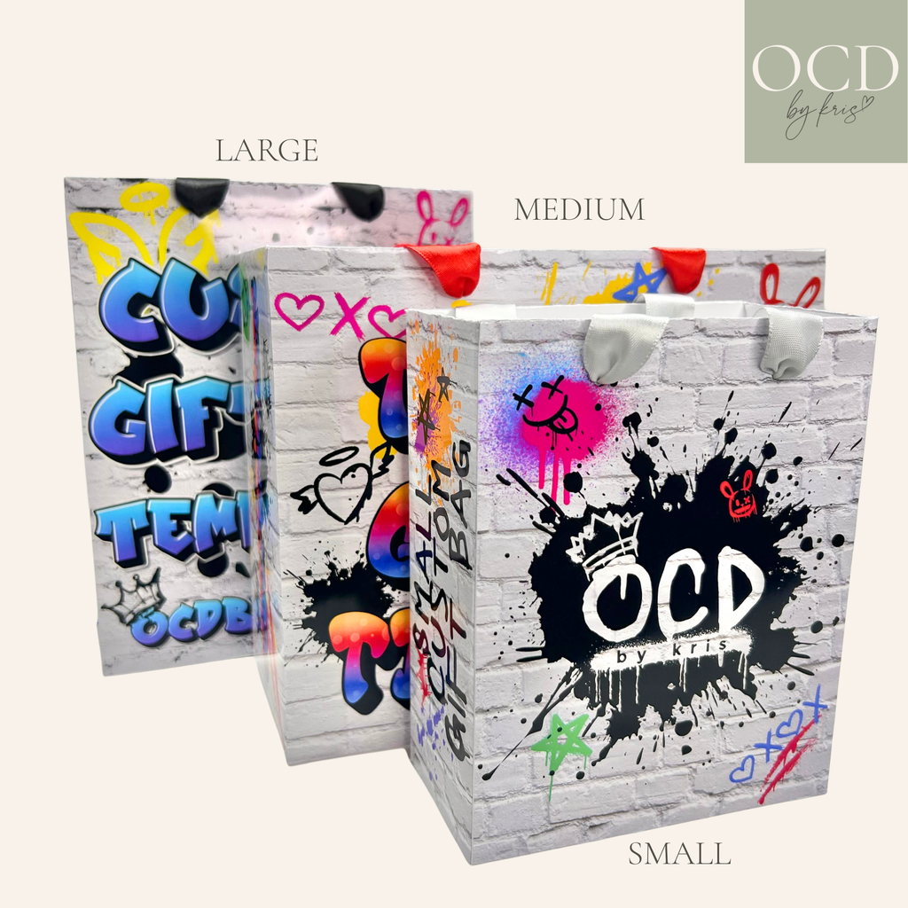 Medium Gift Bag Template - 8 1/4"(L) x 3 7/8"(W) x 6 7/8"(H)