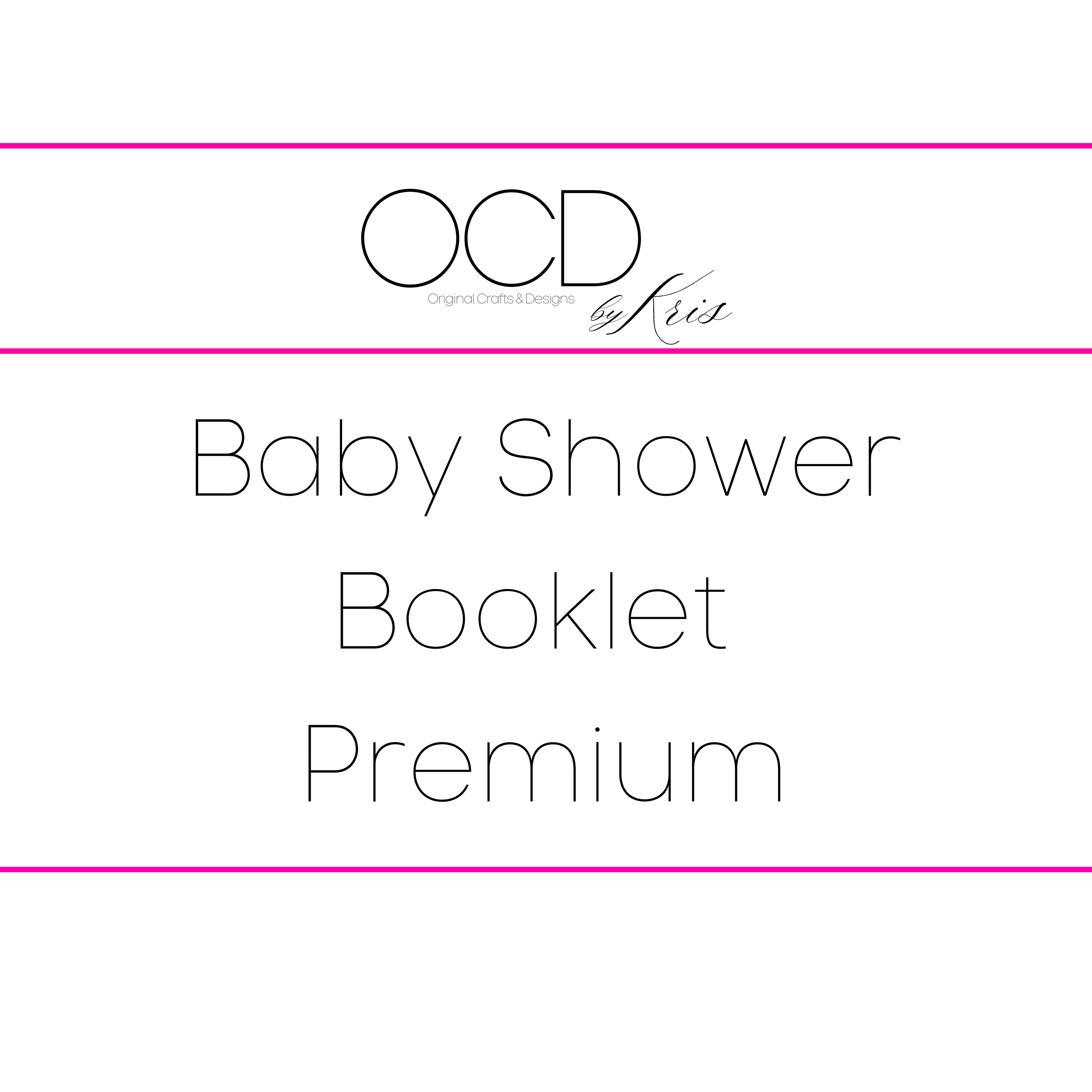 Baby Shower Booklet - Premium