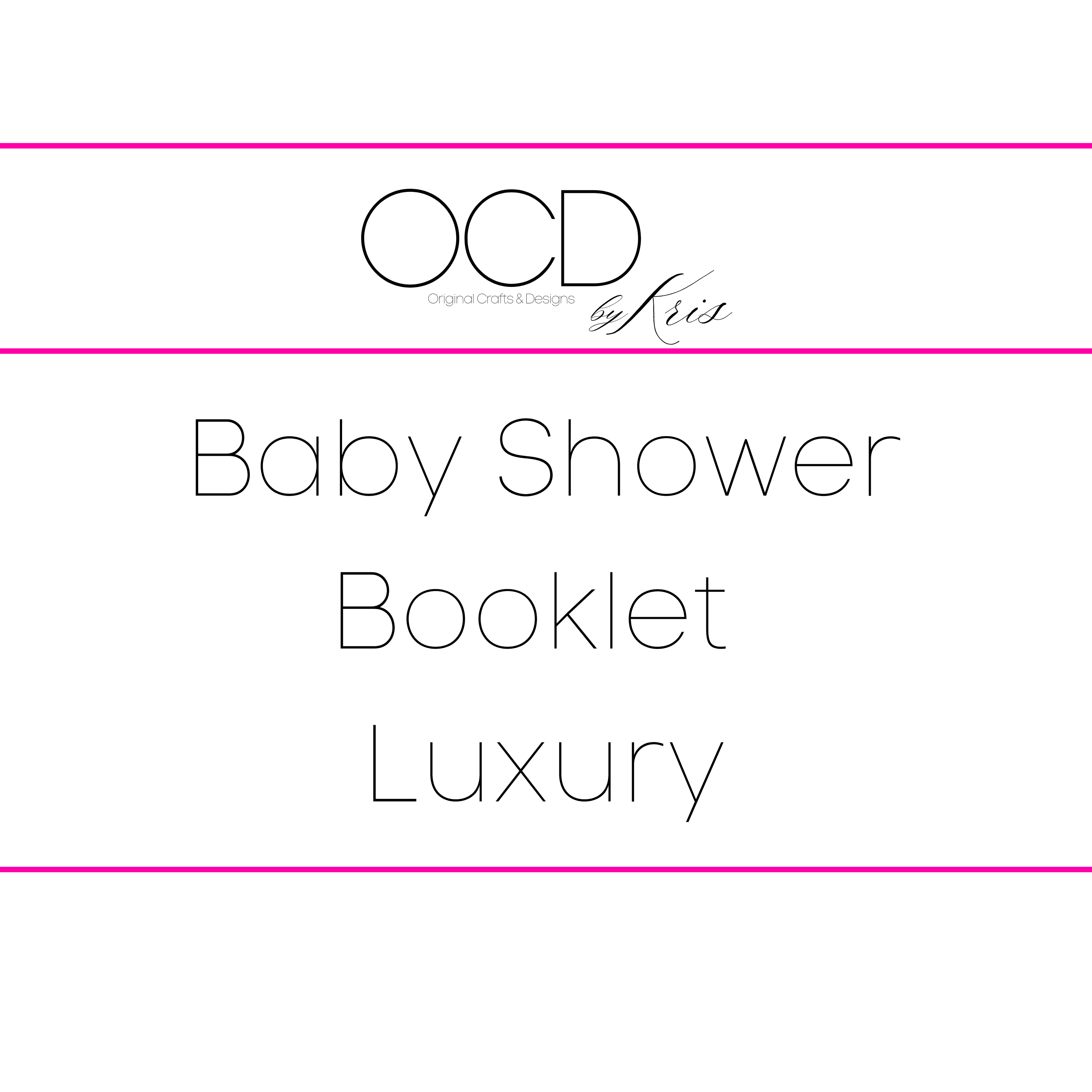 Baby Shower Booklet - Luxury