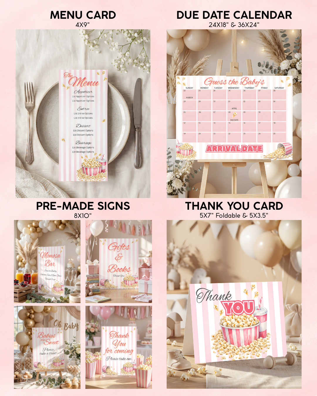 Ready to Pop Baby Shower Bundle - Girl