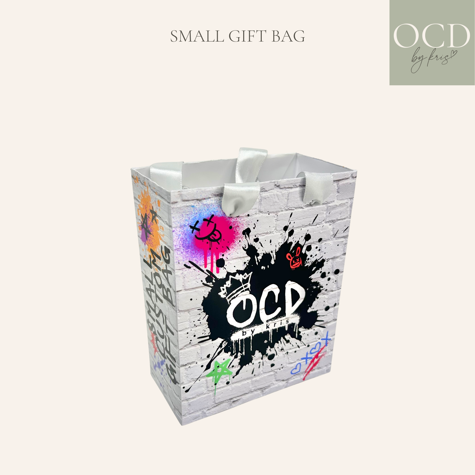 Small Gift Bag Template - 4 7/8"(L) x 2 1/2"(W) x 6 1/8"(H)