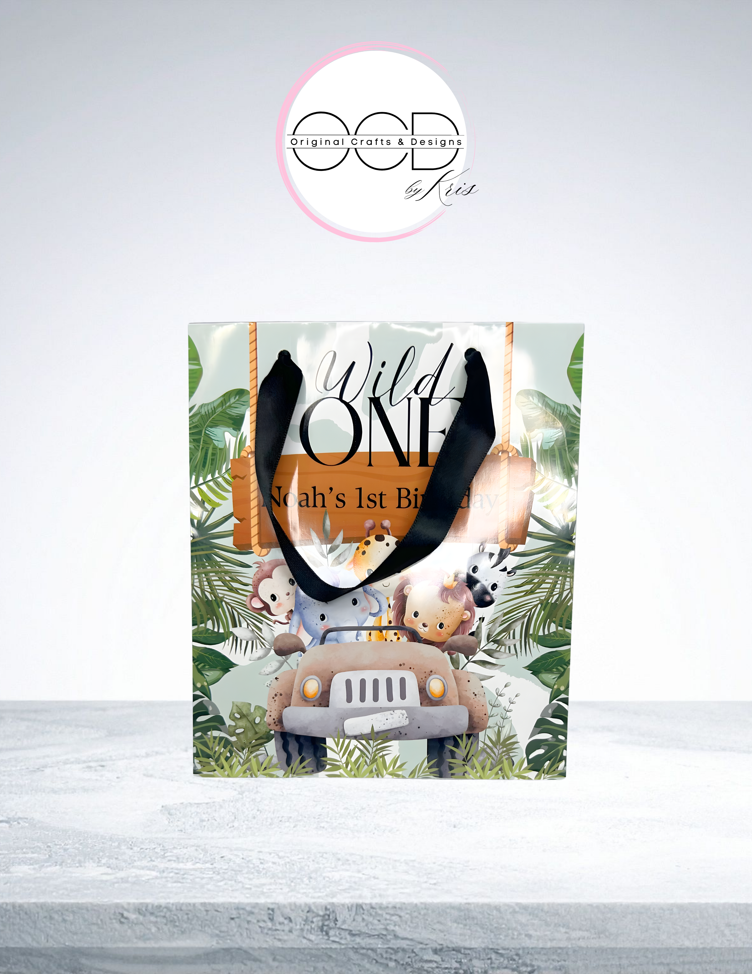 Large Photo Gift Bag Template - 6 7/8"(L) x 3 7/8"(W) x 8"(H)