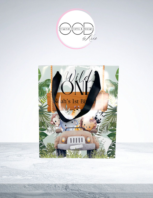 Large Photo Gift Bag Template - 6 7/8"(L) x 3 7/8"(W) x 8"(H)