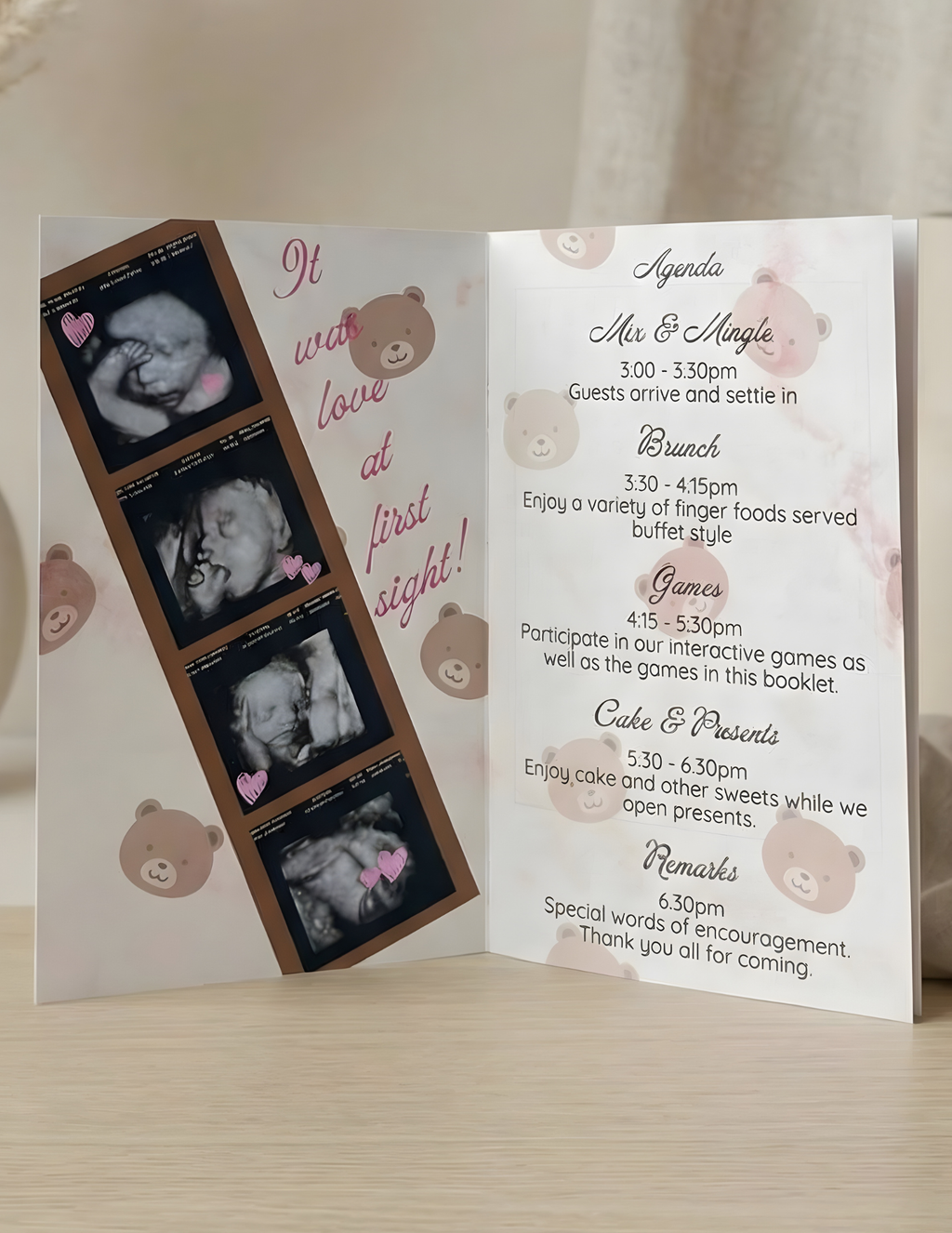 Baby Shower Booklet