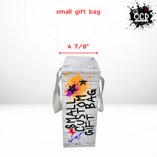Small Gift Bag Template - 4 7/8"(L) x 2 1/2"(W) x 6 1/8"(H)