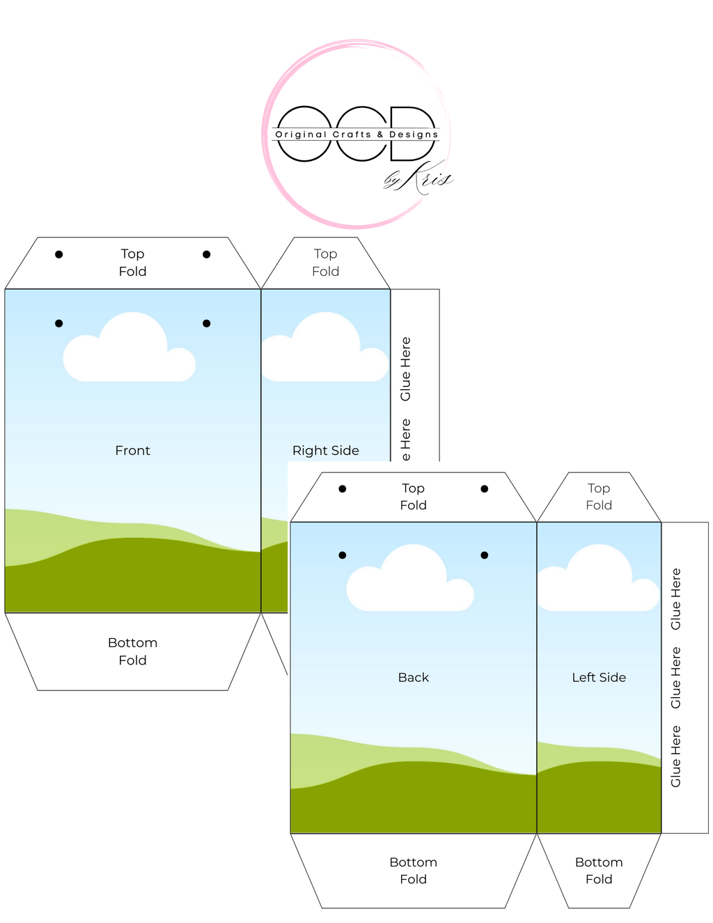 Photo Gift Bag Template Bundle - Small, Medium, & Large