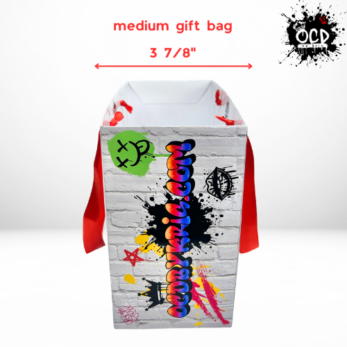 Medium Gift Bag Template - 8 1/4"(L) x 3 7/8"(W) x 6 7/8"(H)